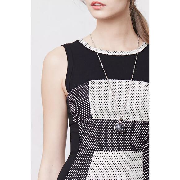 Anthropologie Yoana Baraschi Channeled Dots Column Shift Dress- 6 - Picture 3 of 11